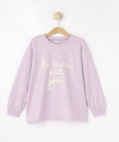 SHOO・LA・RUE / シューラルー カットソー | 【100-150cm】コード刺繍ロンT（ラベンダー(080)）
