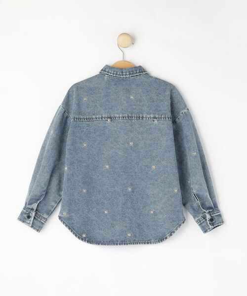 SHOO・LA・RUE / シューラルー シャツ・ブラウス | 【100-150cm】フラワー刺繍デニムシャツ | 詳細2