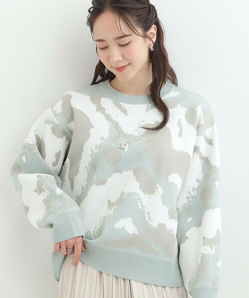 SHOO・LA・RUE / シューラルー ニット・セーター | ニュアンス柄ニット（ミントグリーン(021)）