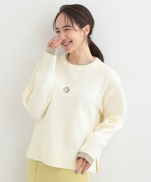 SHOO・LA・RUE / シューラルー ニット・セーター | 配色が上品 スウェットライクニット | 詳細1