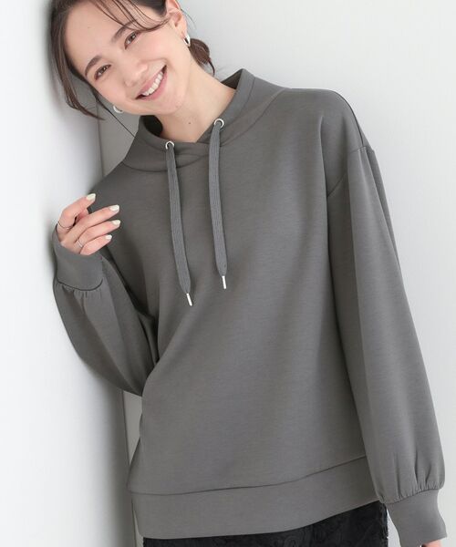 SHOO・LA・RUE / シューラルー カットソー | 【S-LL】なめらかタッチ もちさら ニュアンス襟トップス（チャコールグレー(014)）