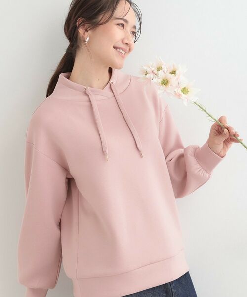 SHOO・LA・RUE / シューラルー カットソー | 【S-LL】なめらかタッチ もちさら ニュアンス襟トップス（ライトピンク(070)）