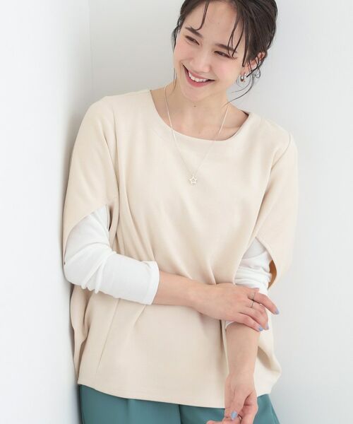 SHOO・LA・RUE / シューラルー その他トップス | 【2点セット】ポンチョ風スウェードトップス×ロンT（アイボリー(004)）