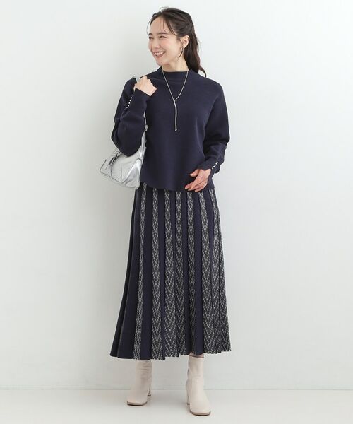 SHOO・LA・RUE / シューラルー ニット・セーター | 【セットアップ可/S－LL】新色追加 インせず着られる 洗えるもちもち裾ラウンドニット | 詳細11