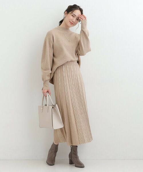 SHOO・LA・RUE / シューラルー ニット・セーター | 【セットアップ可/S－LL】新色追加 インせず着られる 洗えるもちもち裾ラウンドニット | 詳細7
