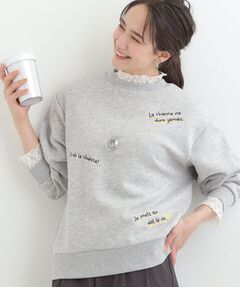 SHOO・LA・RUE / シューラルー スウェット | 刺繍アソート裏起毛スウェット