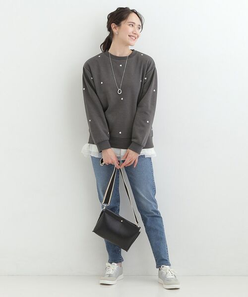 SHOO・LA・RUE / シューラルー スウェット | 刺繍アソート裏起毛スウェット | 詳細7