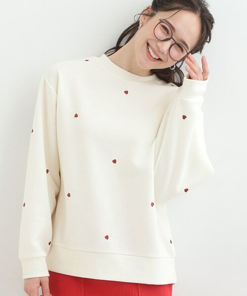 SHOO・LA・RUE / シューラルー スウェット | 刺繍アソート裏起毛スウェット（オフホワイト(103)）