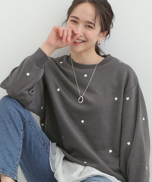 SHOO・LA・RUE / シューラルー スウェット | 刺繍アソート裏起毛スウェット（チャコールグレー(114)）