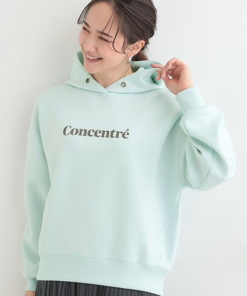 SHOO・LA・RUE / シューラルー パーカー | 【S-LL/なめらかタッチ】ロゴフーディ（サックスブルー(390)）