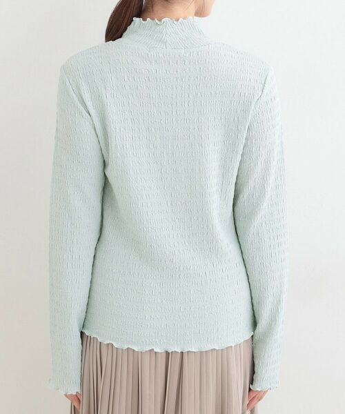 SHOO・LA・RUE / シューラルー カットソー | 【洗濯機可/S-LL】レイヤードスタイルにも ぽこぽこジャカード ハイネックトップス | 詳細15