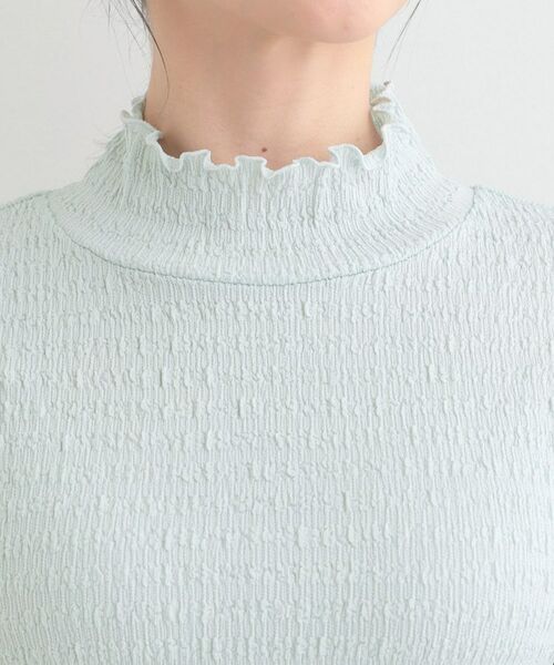 SHOO・LA・RUE / シューラルー カットソー | 【洗濯機可/S-LL】レイヤードスタイルにも ぽこぽこジャカード ハイネックトップス | 詳細16