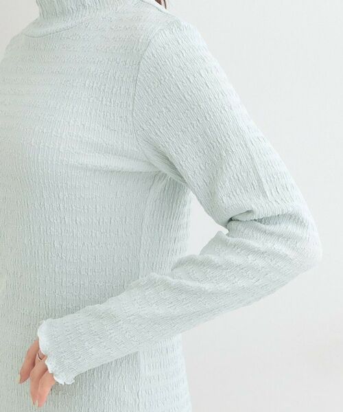 SHOO・LA・RUE / シューラルー カットソー | 【洗濯機可/S-LL】レイヤードスタイルにも ぽこぽこジャカード ハイネックトップス | 詳細17