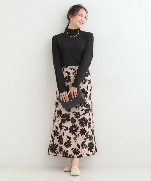 SHOO・LA・RUE / シューラルー カットソー | 【洗濯機可/S-LL】レイヤードスタイルにも ぽこぽこジャカード ハイネックトップス | 詳細7