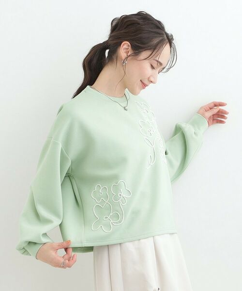 SHOO・LA・RUE / シューラルー カットソー | お花ロープ刺繍ダンボールトップス | 詳細10