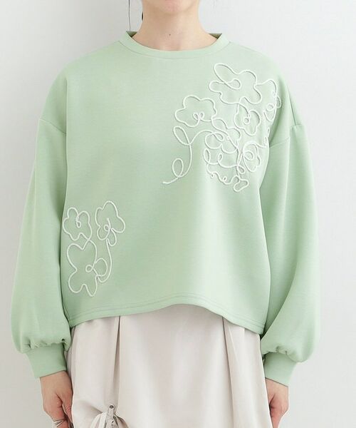 SHOO・LA・RUE / シューラルー カットソー | お花ロープ刺繍ダンボールトップス | 詳細13