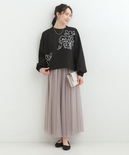 SHOO・LA・RUE / シューラルー カットソー | お花ロープ刺繍ダンボールトップス | 詳細7