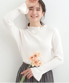 SHOO・LA・RUE / シューラルー ニット・セーター | 【S-LL】ミニフリルで上品に リブニット