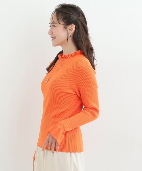 SHOO・LA・RUE / シューラルー ニット・セーター | 【S-LL】ミニフリルで上品に リブニット | 詳細10