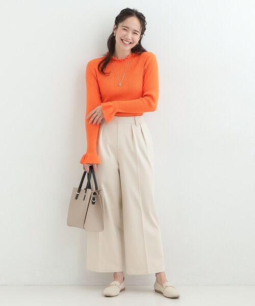 SHOO・LA・RUE / シューラルー ニット・セーター | 【S-LL】ミニフリルで上品に リブニット | 詳細11