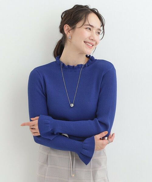 SHOO・LA・RUE / シューラルー ニット・セーター | 【S-LL】ミニフリルで上品に リブニット | 詳細13