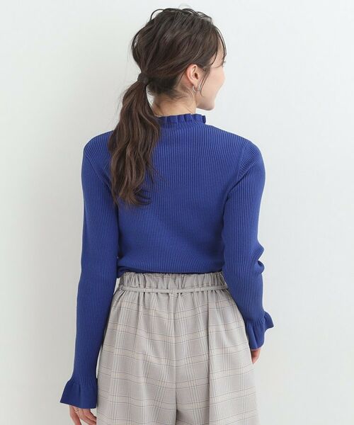 SHOO・LA・RUE / シューラルー ニット・セーター | 【S-LL】ミニフリルで上品に リブニット | 詳細14