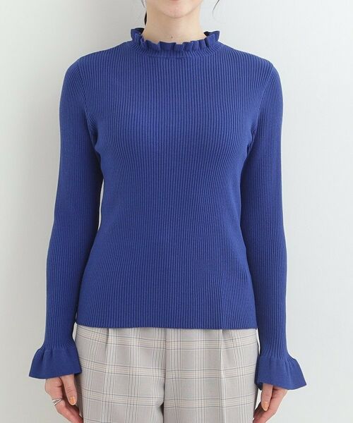 SHOO・LA・RUE / シューラルー ニット・セーター | 【S-LL】ミニフリルで上品に リブニット | 詳細17