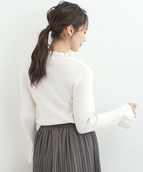 SHOO・LA・RUE / シューラルー ニット・セーター | 【S-LL】ミニフリルで上品に リブニット | 詳細2