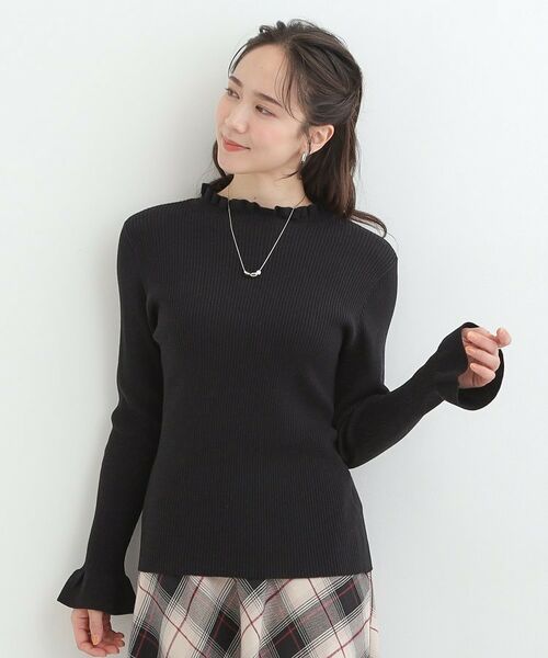 SHOO・LA・RUE / シューラルー ニット・セーター | 【S-LL】ミニフリルで上品に リブニット | 詳細5