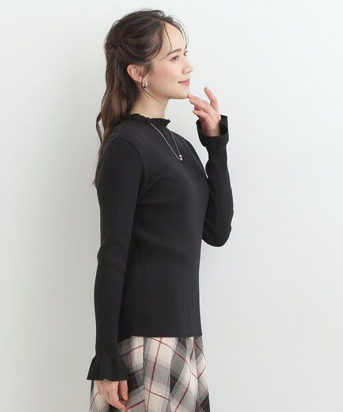 SHOO・LA・RUE / シューラルー ニット・セーター | 【S-LL】ミニフリルで上品に リブニット | 詳細6