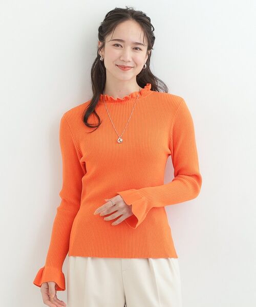 SHOO・LA・RUE / シューラルー ニット・セーター | 【S-LL】ミニフリルで上品に リブニット | 詳細9