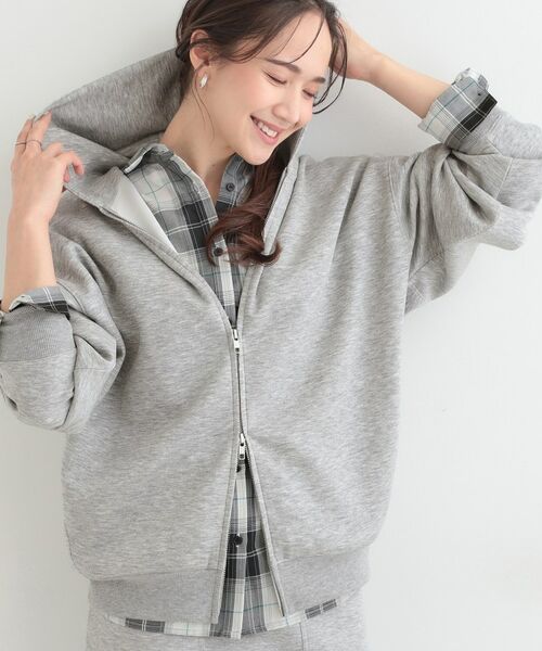 SHOO・LA・RUE / シューラルー パーカー | 【S-LL/なめらかタッチ】ZIPパーカー（グレー(012)）