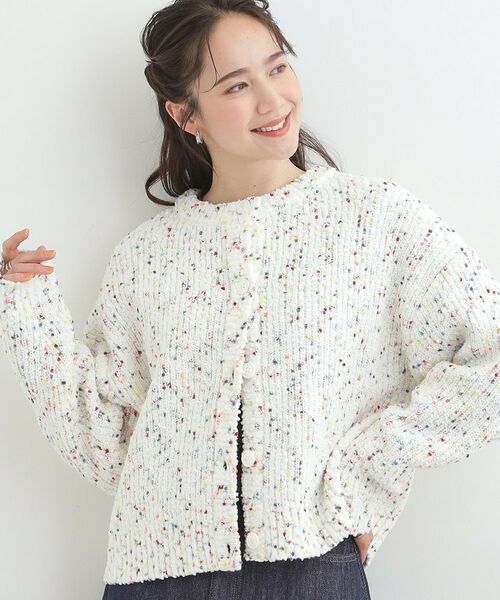 SHOO・LA・RUE / シューラルー カーディガン・ボレロ | 【前後2WAY】ぽこぽこニットカーディガン（ホワイト(001)）