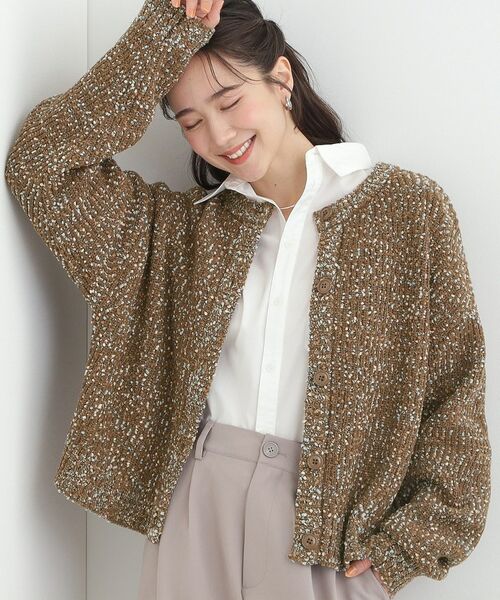 SHOO・LA・RUE / シューラルー カーディガン・ボレロ | 【前後2WAY】ぽこぽこニットカーディガン（ブラウン(043)）