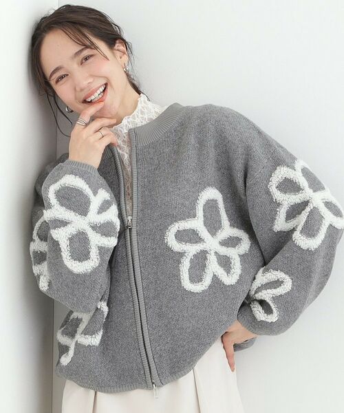 SHOO・LA・RUE / シューラルー カーディガン・ボレロ | ダブルZIP柄カーディガン（グレー(412)）