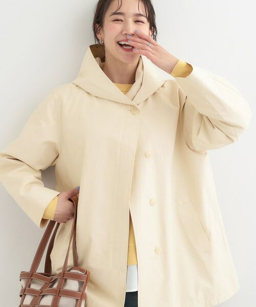 SHOO・LA・RUE / シューラルー その他アウター | 【防花粉/S-LL】ゆったり着られる テントフーディージャケット(ベージュ(052))