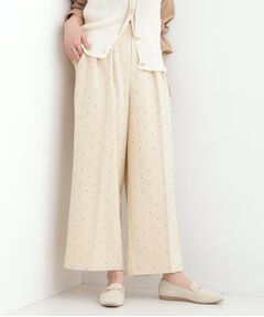 SHOO・LA・RUE / シューラルー パンツ | 【S-LL】フロッキードットワイドパンツ