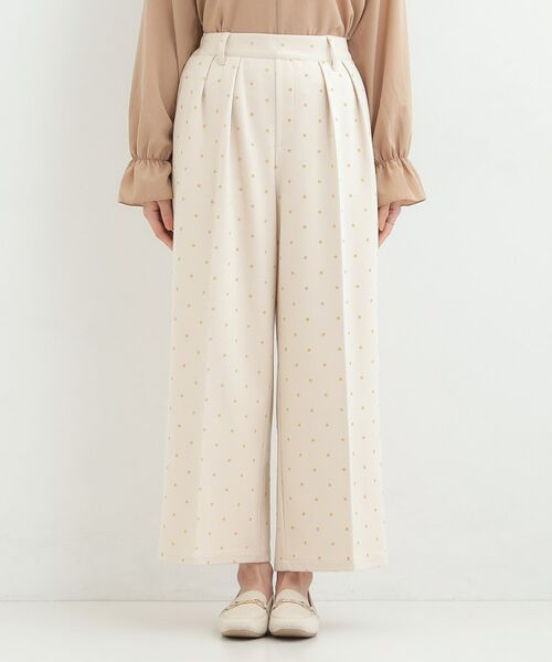SHOO・LA・RUE / シューラルー パンツ | 【S-LL】フロッキードットワイドパンツ | 詳細13