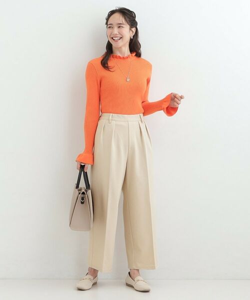 SHOO・LA・RUE / シューラルー パンツ | 【S-LL】フロッキードットワイドパンツ | 詳細3