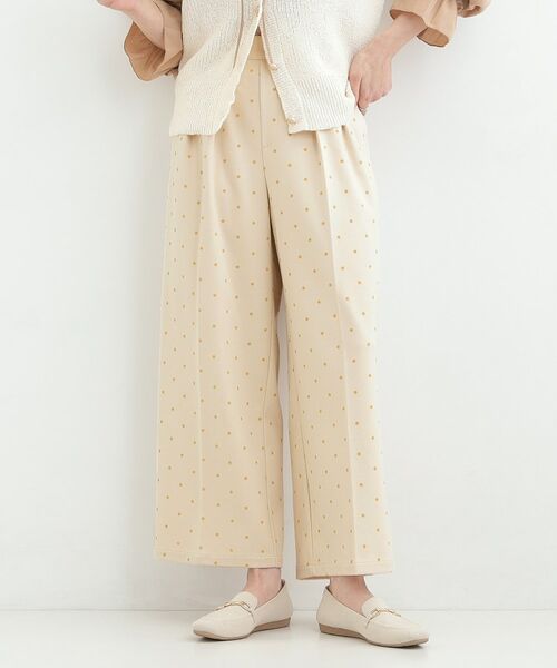 SHOO・LA・RUE / シューラルー パンツ | 【S-LL】フロッキードットワイドパンツ | 詳細5