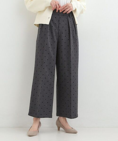 SHOO・LA・RUE / シューラルー パンツ | 【S-LL】フロッキードットワイドパンツ | 詳細9