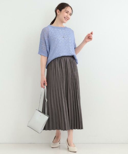 SHOO・LA・RUE / シューラルー ロング・マキシ丈スカート | 【洗濯機可/S-LL】きれいめにもカジュアルにも スエードライク プリーツスカート | 詳細19