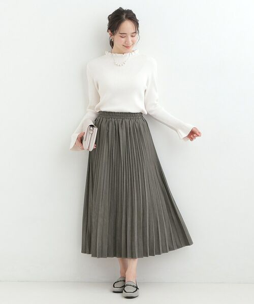 SHOO・LA・RUE / シューラルー ロング・マキシ丈スカート | スウェードライクプリーツスカート | 詳細7