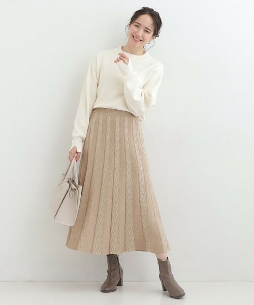 SHOO・LA・RUE / シューラルー ロング・マキシ丈スカート | 【セットアップ可／S－LL】新色追加 女性らしさ際立つ 洗えるもちもちニットスカート | 詳細3