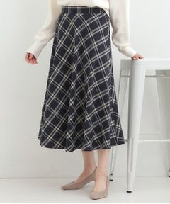SHOO・LA・RUE / シューラルー ロング・マキシ丈スカート | 【S-LL】モールチェックフレアスカート
