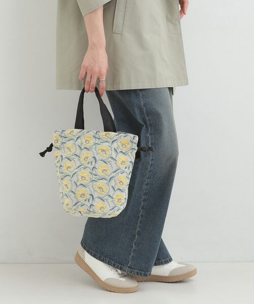 SHOO・LA・RUE / シューラルー トートバッグ | 【インド製】ジャガード巾着バッグ（イエロー(432)）