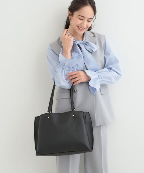 SHOO・LA・RUE / シューラルー トートバッグ | 【軽量】ふわっと軽いトートバッグ【A4】（ブラック(019)）