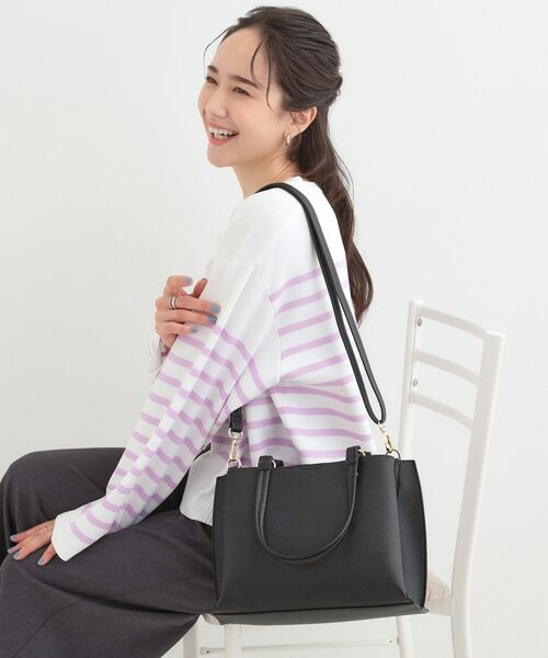 SHOO・LA・RUE / シューラルー トートバッグ | 【軽量/2WAY】ふわっと軽いトートバッグ(ブラック(019))