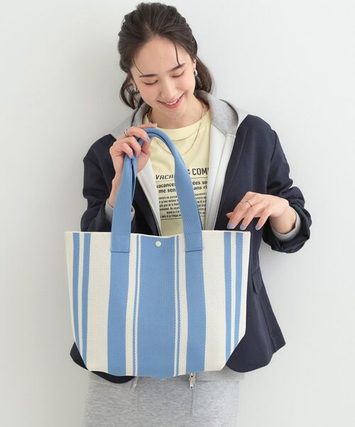 SHOO・LA・RUE / シューラルー トートバッグ | ニットトートバッグ（ブルー(192)）