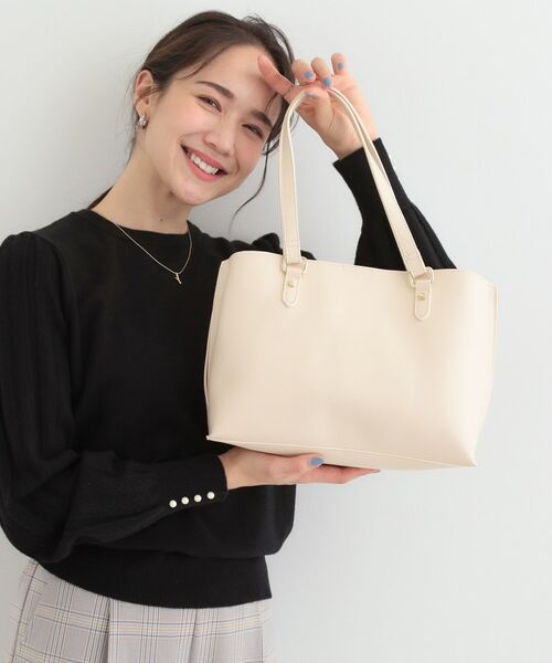 SHOO・LA・RUE / シューラルー トートバッグ | サイド配色トートバッグ(アイボリー(004))